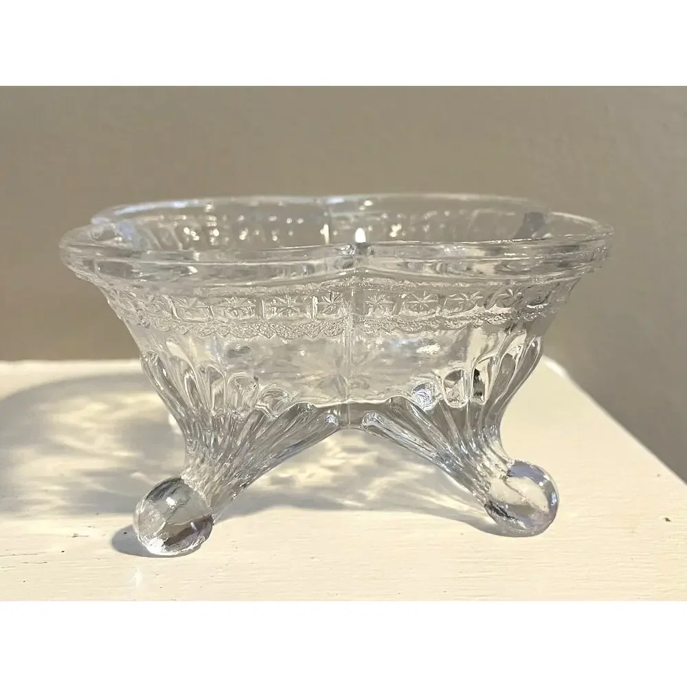 Vintage Mixed Footed Pedestal Small Glass Bowls / Trinket Bowls, Set of 5